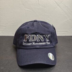 FDNY Incident Management Team Hat Cap Strap Back One Size Blue Panel Dad KBETHOS